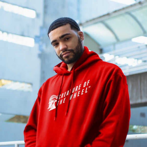 COTW Red Hoodie design worn by male