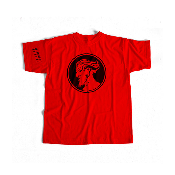 Creature of the Wheel red t-shirt
