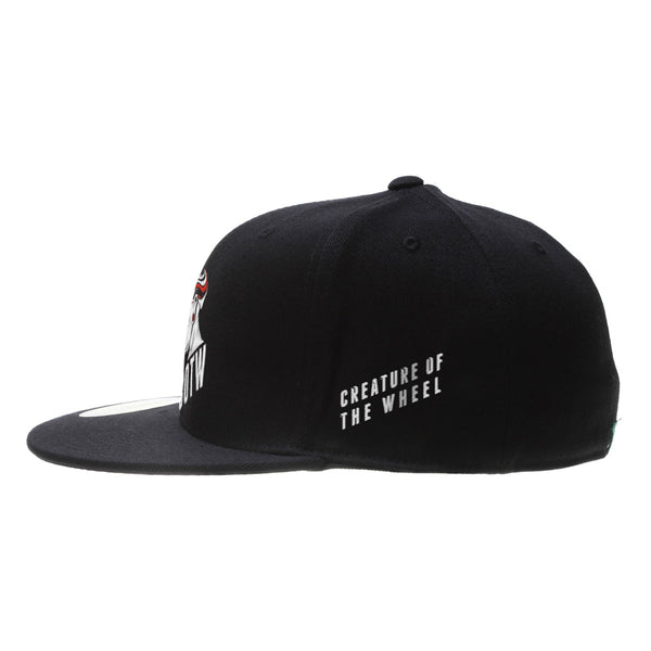 COTW black hat showing side branding and embroidery
